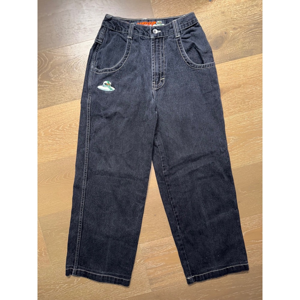 JNCO 1133 Universal 20 Inch Warpfactor Vintage Wide Leg Jeans Black Size 16